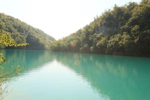 Croatia, day, eye level view, forest, Karlovacka, lake, mountain, sunny, tree, vegetation