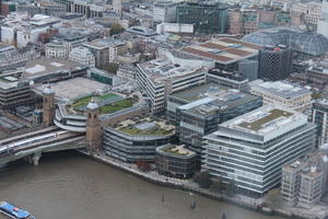 aerial view, city, day, diffuse, diffused light, England, London, overcast, The United Kingdom, urban, winter