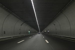 artificial lighting, autumn, day, diffuse, diffused light, eye level view, overcast, Switzerland, tunnel, wall