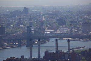 bridge, building, cityscape, day, elevated, Manhattan, New York, river, sunny, The United States