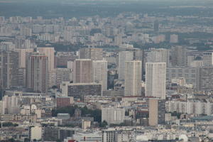 aerial view, autumn, city, cityscape, day, diffuse, diffused light, France, Ile-De-France, Paris