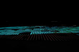 artificial lighting, Croatia, eye level view, floor, LED, night, plaza, spring, urban, wet, Zadar, Zadarska