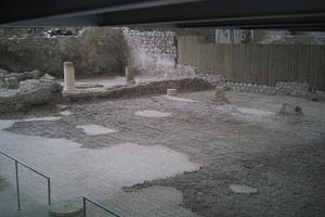 above, Cartagena, day, excavation, eye level view, Murcia, overcast, ruin, Spain, urban