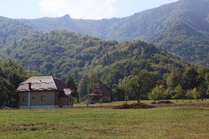 Croatia, day, eye level view, grass, house, Karlovacka, mountain, sunny, tree, woodland