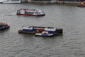 autumn, boat, day, diffuse, diffused light, elevated, England, London, river, The United Kingdom