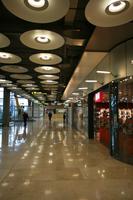 airport, artificial lighting, Barajas Airport, building, ceiling, eye level view, floor, light, Madrid, retail, Spain