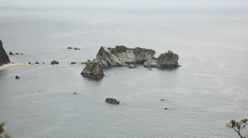 bay, day, diffuse, diffused light, elevated, natural light, New Zealand, overcast, seascape, summer, West Coast