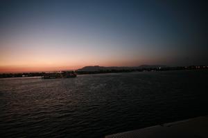 boat, clear, dusk, East Timor, Egypt, Egypt, elevated, evening, landmarks, river Nile, sky