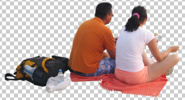 back, casual, caucasian, couple, cutout, cutout couples, cutout people, day, diffuse, diffused light, eye level view, sitting, summer