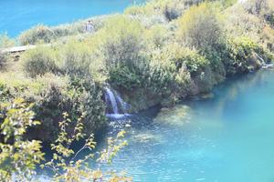 bush, couple, Croatia, day, elevated, Karlovacka, lake, people, tree, vegetation, waterfall