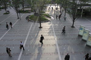 above, asian, day, Fukuoka, Fukuoka, group, Japan, natural light, people, spring, square, tree