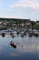 boat, day, elevated, group, jetty, jetty, natural light, people, quay, summer, The United Kingdom, Wales