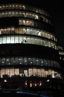 artificial lighting, below, building, city, city lights, England, facade, Liverpool, night, office building, outdoor lighting, The United Kingdom, urban