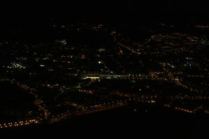 aerial view, artificial lighting, Barcelona, Cataluña, city, city, city lights, night, open space, Spain, summer