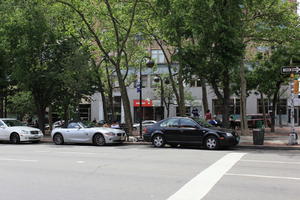 car, day, eye level view, Manhattan, New York, street, sunny, The United States