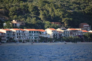 building, coastline, Croatia, day, eye level view, Makarska, seascape, Splitsko-Dalmatinska, summer, tree, vegetation, villa