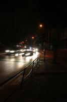 artificial lighting, autumn, car, dark, eye level view, Malta, Malta, night, outdoor lighting, road