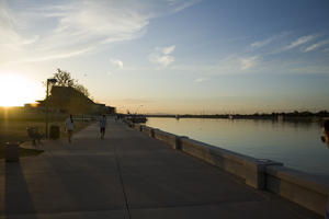 California, day, eye level view, pavement, promenade, summer, sunset, The United States