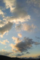 afternoon, autumn, backlight, cloud, cloudy, Cumulus, day, eye level view, natural light, open space, sky