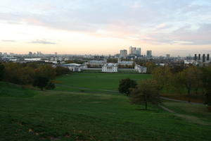 cityscape, cloud, day, dusk, elevated, England, Greenwich Park, London, park, sky, The United Kingdom, tree