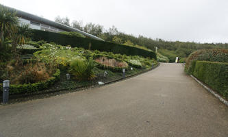 autumn, bush, day, diffuse, diffused light, Eden Project, England, eye level view, garden, hedge, path, shrub, The United Kingdom