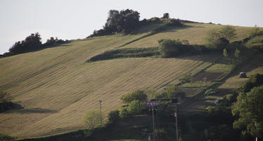 afternoon, day, direct sunlight, eye level view, field, hill, Pais Vasco, San Sebastian, Spain, spring, sunlight, sunny, sunshine