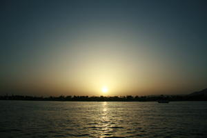 clear, day, Egypt, eye level view, river, river Nile, sky, summer, sun, sunset, sunset