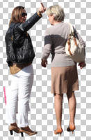 back, casual, caucasian, couple, cutout, cutout couples, cutout people, day, eye level view, spring, standing, sunny