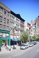 building, car, day, elevated, Manhattan, New York, street, sunny, The United States, tree, vegetation