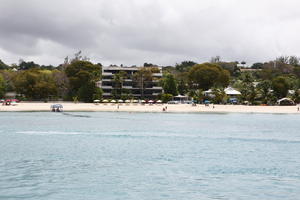 Barbados, beach, day, eye level view, hotel, natural light, seascape, spring, treeline, tropical