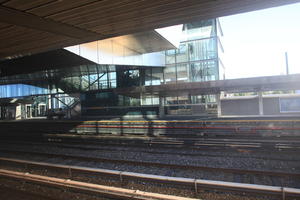 day, eye level view, Manhattan, New York, platform, railway, station, The United States