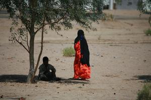 child, day, desert, donkey, East Timor, Egypt, Egypt, eye level view, middleastern, natural light, sitting, sunny, walking, woman