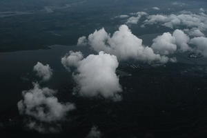 aerial view, cloud, overcast, overcast, sky