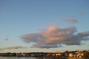 autumn, cloud, Cumulus, evening, eye level view, natural light, open space, sky, sunset