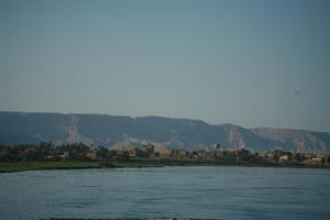 clear, day, dusk, East Timor, Egypt, Egypt, eye level view, grass, river, river Nile, sky, town, vegetation