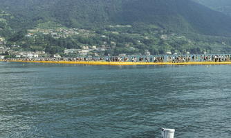 crowd, day, eye level view, Italia , lake, Lombardia, Monte Isola, mountain, platform, summer, sunny, walking