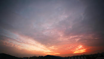 autumn, cloud, dusk, England, evening, eye level view, London, sky, sunset, The United Kingdom