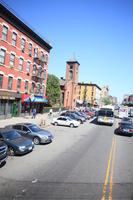 building, bus, car, day, elevated, Manhattan, New York, street, sunny, The United States