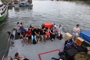 boat, casual, day, diffuse, diffused light, elevated, group, people, sitting, summer, Thailand