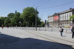 day, eye level view, pavement, Porto, Porto, Portugal, spring, street, sunny, tramlines, urban