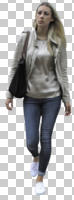 casual, cutout, cutout people, cutout women, day, diffuse, diffused light, eye level view, female, front, spring, walking, woman