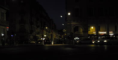 artificial lighting, city lights, evening, eye level view, France, Nice, night, Provence Alpes Cote D