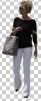 casual, caucasian, cutout, cutout people, cutout women, day, eye level view, female, front, spring, sunny, walking, woman