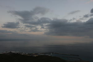 Canarias, cloud, dusk, elevated, evening, harbour, Las Palmas, seascape, sky, Spain, sunset