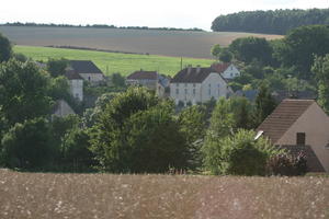 Bourgogne, day, Dijon, eye level view, field, France, natural light, tree, village