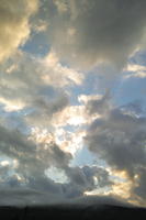 afternoon, autumn, backlight, cloud, cloudy, Cumulus, day, eye level view, natural light, open space, sky