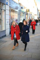 afternoon, couple, day, England, eye level view, London, natural light, people, street, The United Kingdom, walking, winter, winter, woman