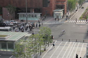 above, asian, day, Fukuoka, Fukuoka, group, Japan, natural light, people, spring, street