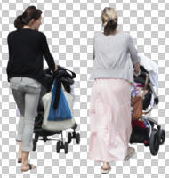 back, casual, caucasian, couple, cutout, cutout couples, cutout people, day, diffuse, diffused light, eye level view, mother and child, summer, walking