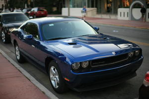 car, dusk, eye level view, Florida, Miami, street, The United States, winter